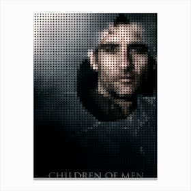 Children Of Men Clive Owen In A Pixel Dots Art Style Canvas Print