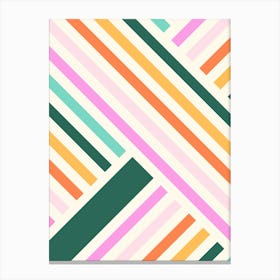 Colorful Street Lines Canvas Print