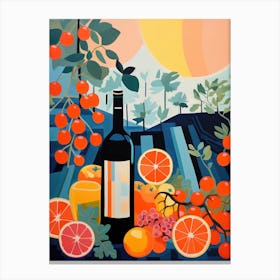 Oranges And Grapes Canvas Print