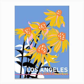 Flower Market Los Angeles Canvas Print