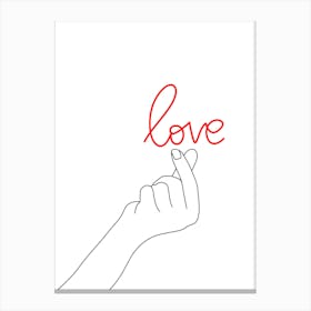 Love and Hand Canvas Print