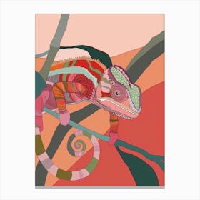 Senegal Chameleon Modern Abstract Illustration 2 Canvas Print