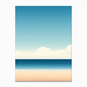 Beach Sea Sky Clouds Canvas Print