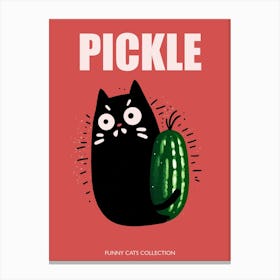 Pickle Cat Canvas Print