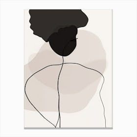 Woman Silhouette Line Art Abstract 8 Canvas Print