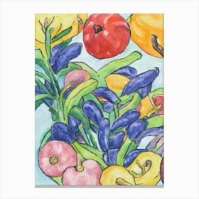 Plantain 1vintage Sketch Fruit Canvas Print