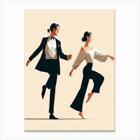 Couple Dancing In Tuxedo Canvas Print