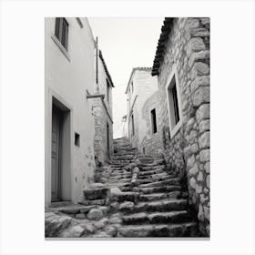 Hvar, Croatia, Black And White Old Photo 1 Canvas Print