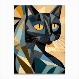 Geometric Cat Canvas Print