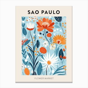 Flower Market Poster Sao Paulo Brazil Canvas Print