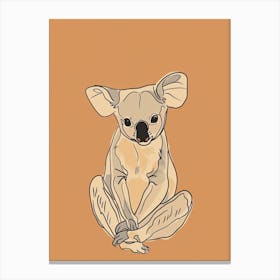 Koala Boho, Line Art Canvas Print