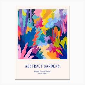 Colourful Gardens Missouri Botanical Garden Usa 4 Blue Poster Canvas Print