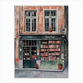 Bruges Book Nook Bookshop 3 Canvas Print