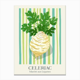 Marche Aux Legumes Celeriac Summer Illustration 4 Canvas Print