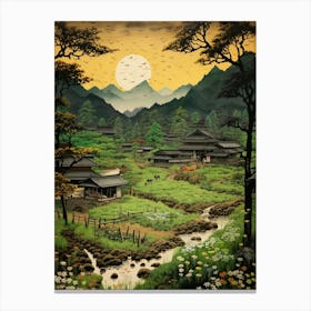 Rural Landscapes Satoyama Japanese Style 3 Canvas Print