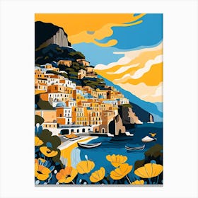 Summer In Positano Painting (89) Canvas Print