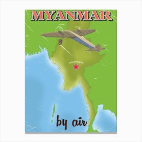 Myanmar By Air Canvas Print