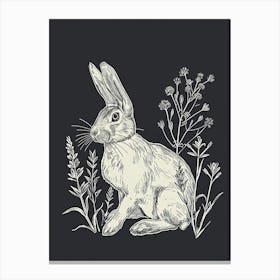 Rhinelander Rabbit Minimalist Illustration 1 Canvas Print