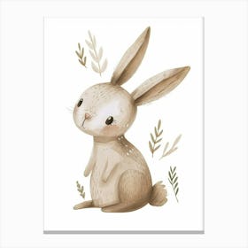 Mini Rex Rabbit Kids Illustration 4 Canvas Print