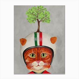 Cat With Tree Canvas Print