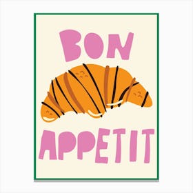 Bon Appétit Croissant Poster Canvas Print