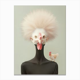 Ap Surreal Chicken Portrait 3 August 2024 Canvas Print