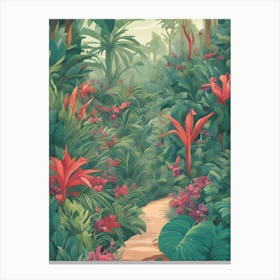 Path Through Tropical Forest Canvas Print