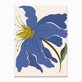 Blue Clematis 1 Canvas Print