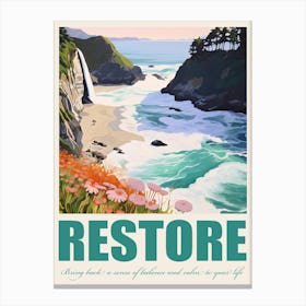 Restore    Bring Back A Sense Of Balance And Calm To Your Life Illustration Quote Poster Canvas Print