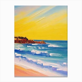 Cala De Mijas Beach, Costa Del Sol, Spain Bright Abstract Canvas Print