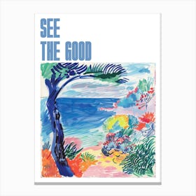 See The Good Poster Seaside Painting Matisse Style 9 Canvas Print