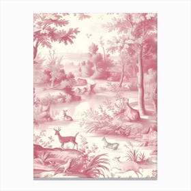 Toile De Rose Canvas Print