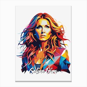 Celine Dion 02 Portrait Music WPAP Pop Art Canvas Print