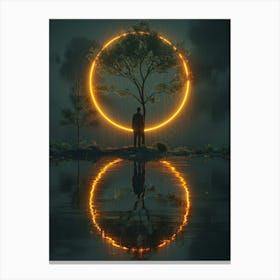 Tree In The Moonlight 3 Canvas Print