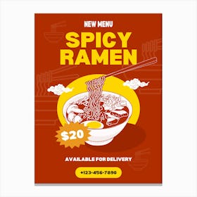 Spicy Ramen Canvas Print