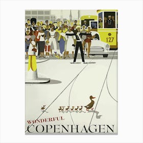 A Polite Gesture In Wonderful Copenhagen Canvas Print
