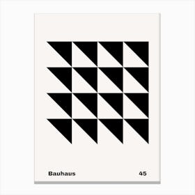 Geometric Bauhaus Poster B&W 45 Canvas Print