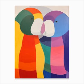 Colourful Kids Animal Art Manatee Canvas Print