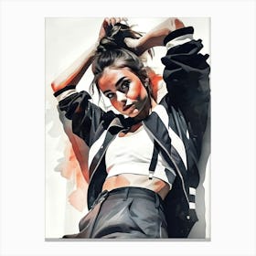 Young Fashion Model Canvas Print