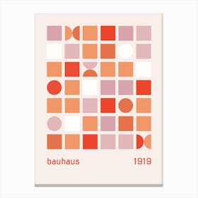 Bauhaus Geometric Exhibition Poster Canvas Print