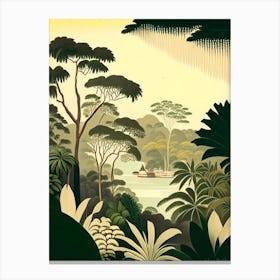 Seychelles Seychelles Rousseau Inspired Tropical Destination Canvas Print