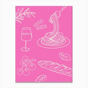 Pink Tablescape Canvas Print