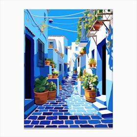 Blue Street In Spain Canvas Print