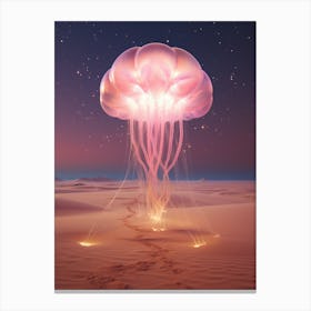 Cosmic jellyfish in the desert Canvas Print