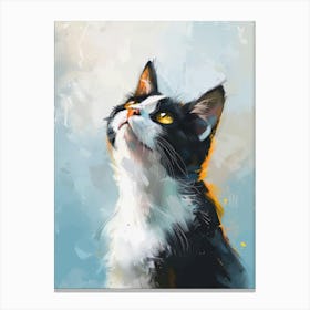 Black And White Cat Canvas Print