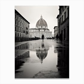 Florence, Italy,  Black And White Analogue Photography  1 Canvas Print