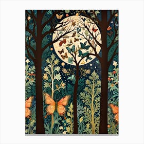 Moonlight In The Forest Canvas Print