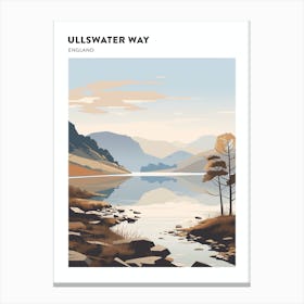 The Lake Districts Ullswater Way England 3 Hiking Trail Landscape Poster Canvas Print