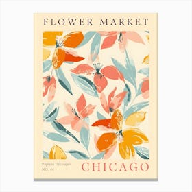 Chicago Flower Market Canvas Print