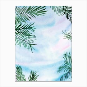 Watercolor Palm Leaves Background Lienzos